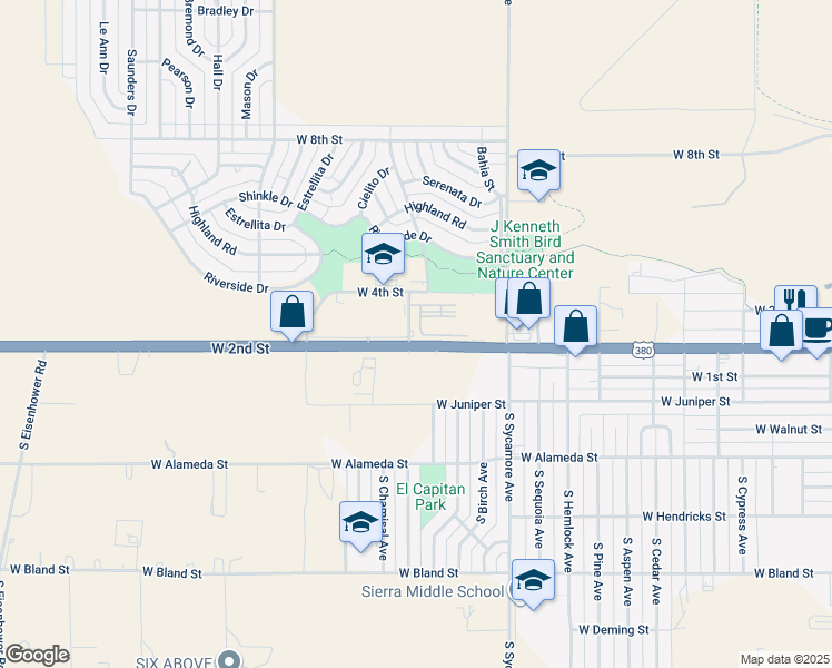 map of restaurants, bars, coffee shops, grocery stores, and more near 329 Canoncito Drive in Roswell