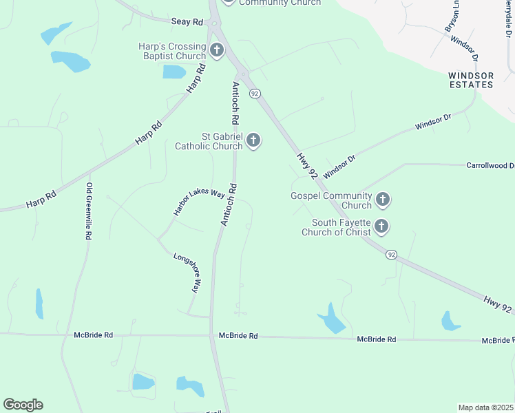 map of restaurants, bars, coffee shops, grocery stores, and more near 130 Watershed Way in Fayetteville