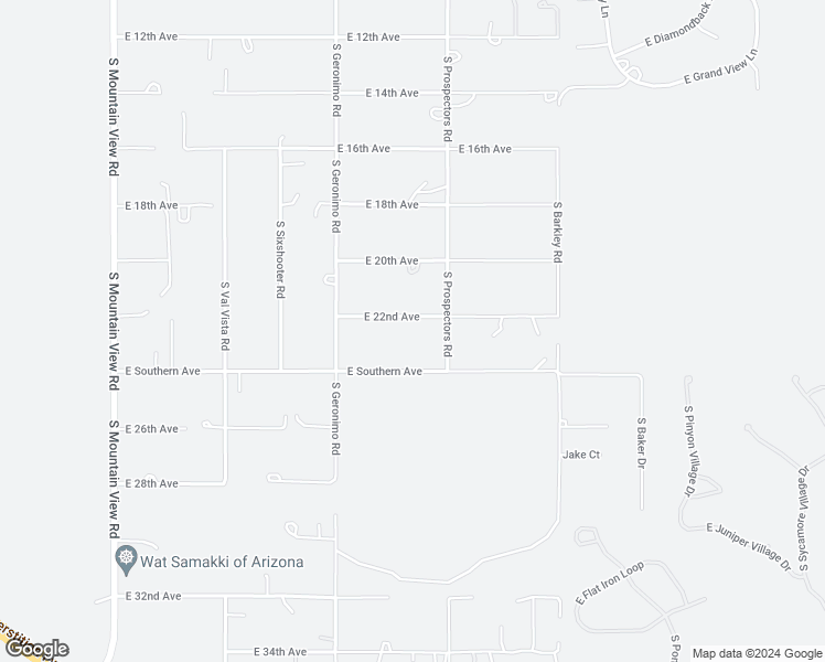 map of restaurants, bars, coffee shops, grocery stores, and more near 5875 East 22nd Avenue in Apache Junction