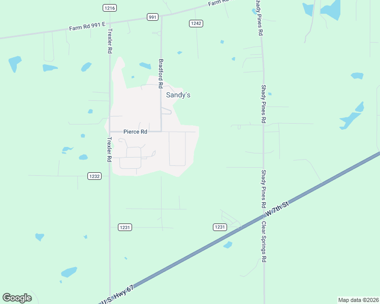 map of restaurants, bars, coffee shops, grocery stores, and more near 1927 Sara Lane in Texarkana