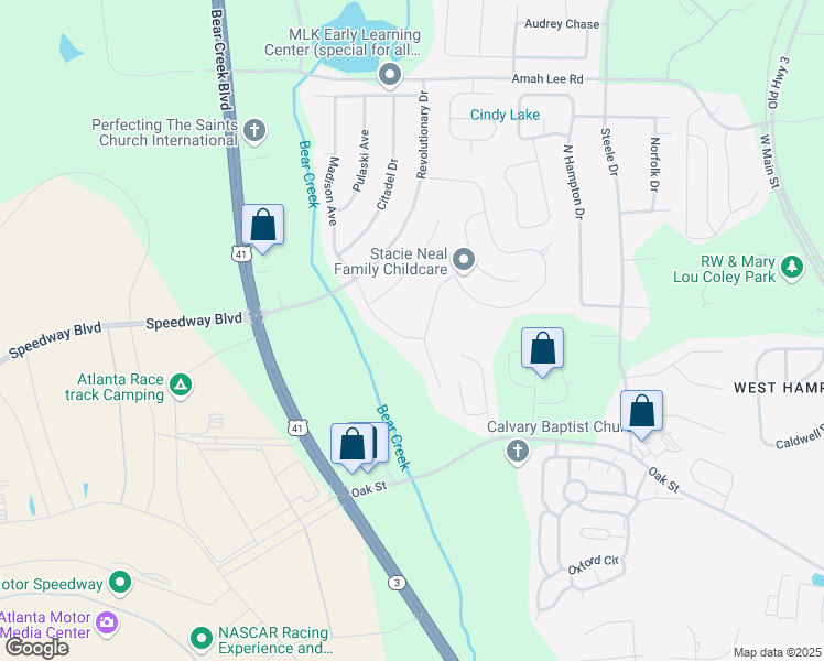 map of restaurants, bars, coffee shops, grocery stores, and more near 445 Madison Avenue in Hampton