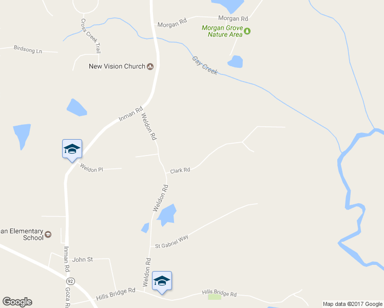 map of restaurants, bars, coffee shops, grocery stores, and more near 134 Clark Road in Fayetteville