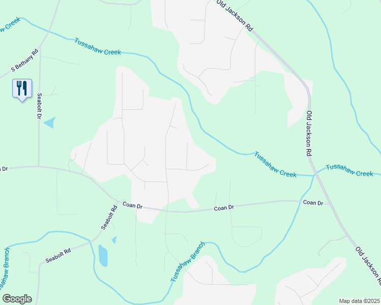 map of restaurants, bars, coffee shops, grocery stores, and more near 330 Wild Turkey Lane in Locust Grove