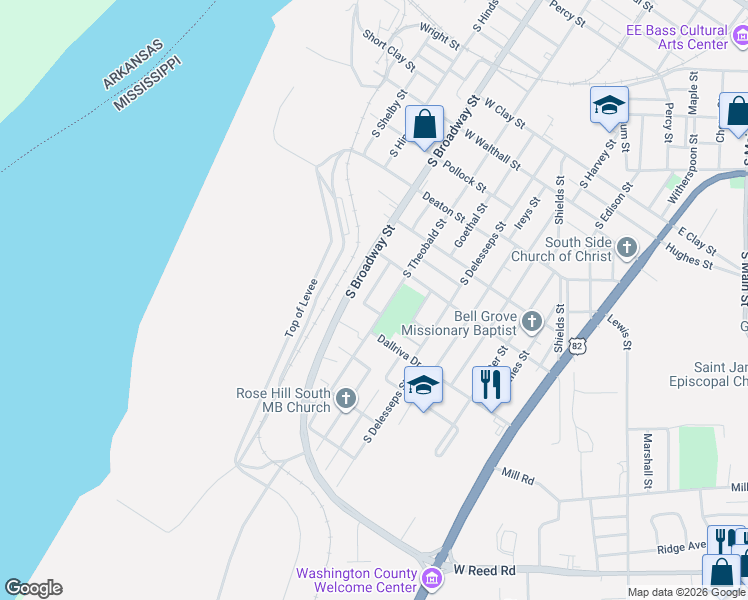 map of restaurants, bars, coffee shops, grocery stores, and more near 41 Montgomery Place in Greenville