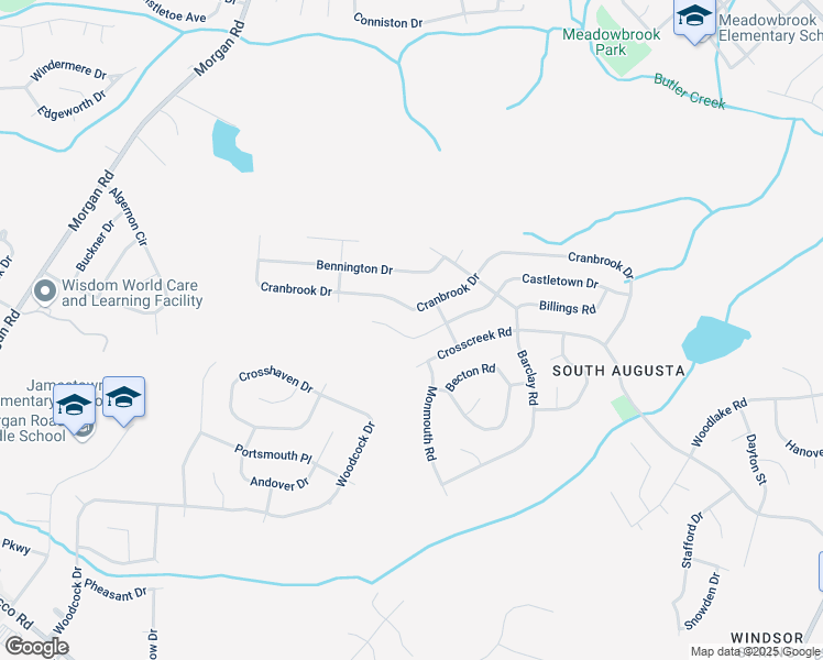 map of restaurants, bars, coffee shops, grocery stores, and more near 2709 Castletown Drive in Hephzibah