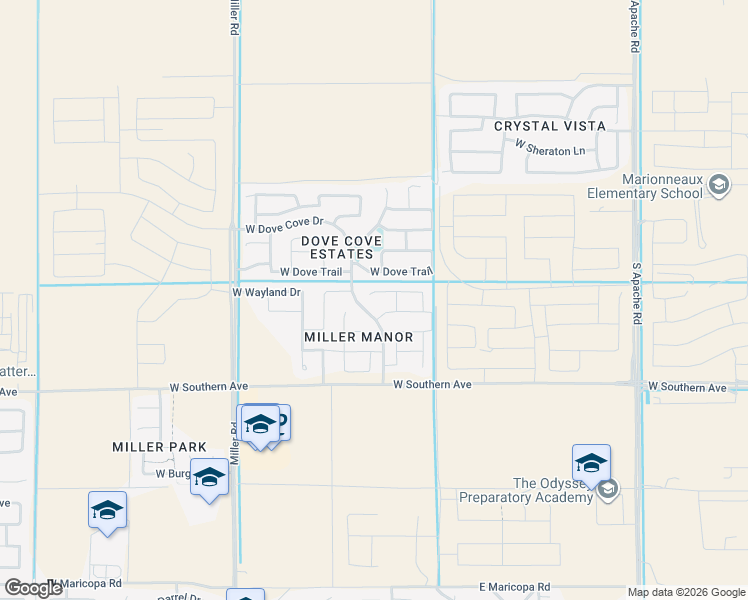 map of restaurants, bars, coffee shops, grocery stores, and more near 24819 West Wayland Drive in Buckeye