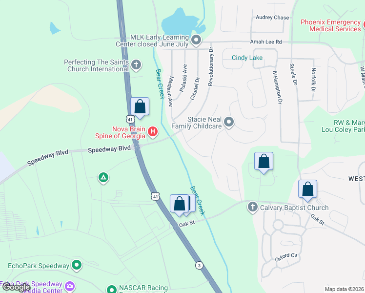 map of restaurants, bars, coffee shops, grocery stores, and more near 418 Madison Avenue in Hampton