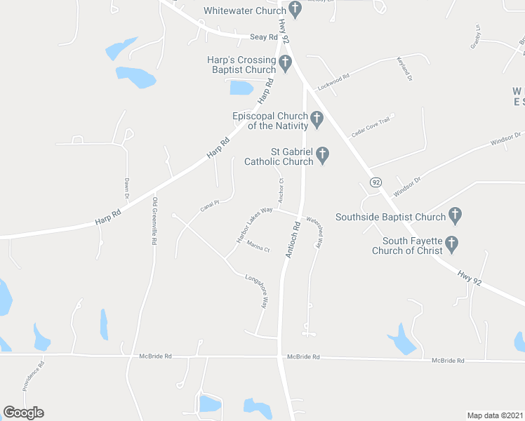 map of restaurants, bars, coffee shops, grocery stores, and more near 139 Harbor Lakes Way in Fayetteville