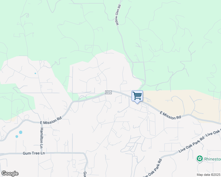 map of restaurants, bars, coffee shops, grocery stores, and more near 1329 Macadamia Drive in Fallbrook
