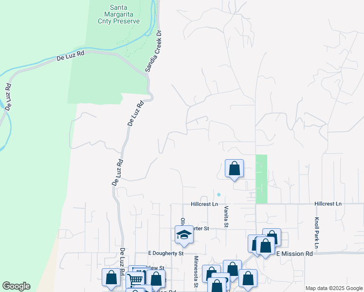 map of restaurants, bars, coffee shops, grocery stores, and more near 510 Hilbert Drive in Fallbrook