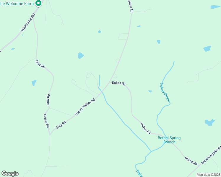 map of restaurants, bars, coffee shops, grocery stores, and more near 60 Dukes Road in Roopville