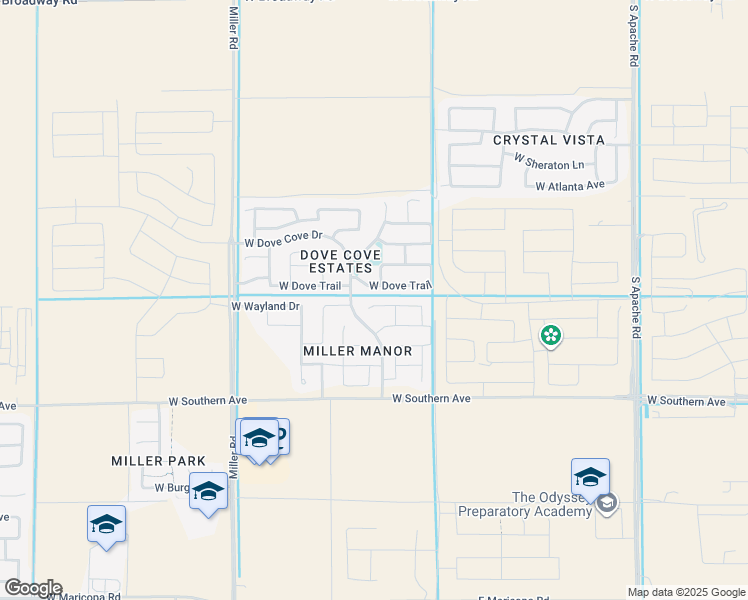 map of restaurants, bars, coffee shops, grocery stores, and more near 24816 West Wayland Drive in Buckeye