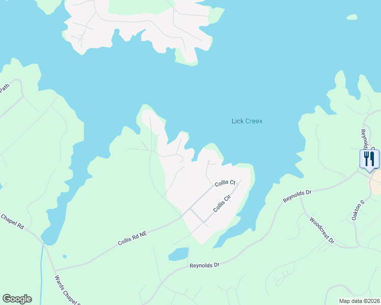 map of restaurants, bars, coffee shops, grocery stores, and more near 125 South Bay Road in Eatonton