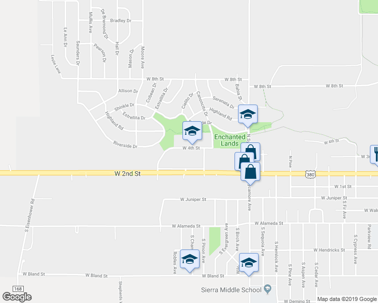 map of restaurants, bars, coffee shops, grocery stores, and more near 2800 West 4th Street in Roswell