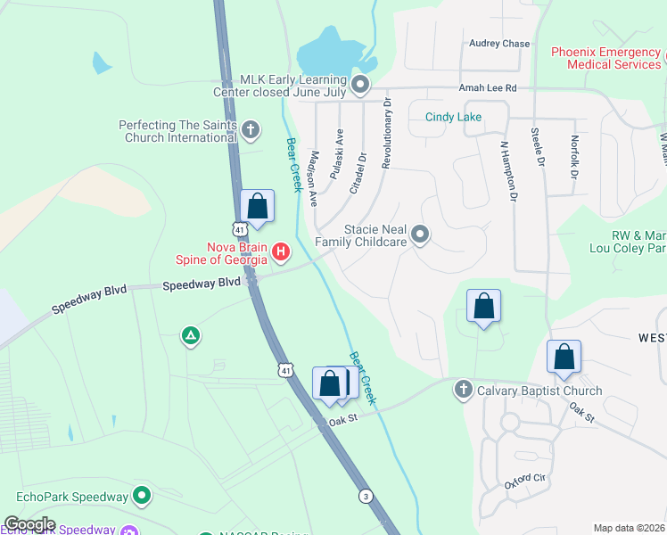 map of restaurants, bars, coffee shops, grocery stores, and more near 418 Madison Avenue in Hampton