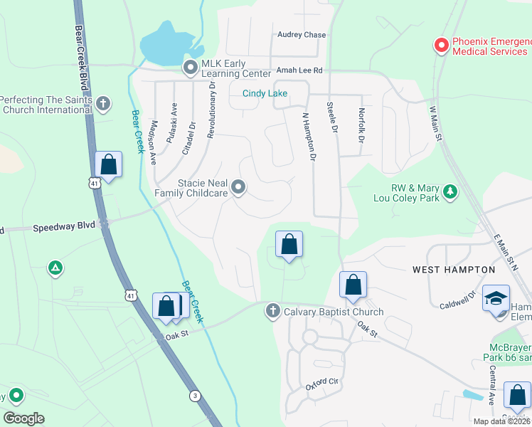 map of restaurants, bars, coffee shops, grocery stores, and more near 1033 Bluecoat Circle in Hampton
