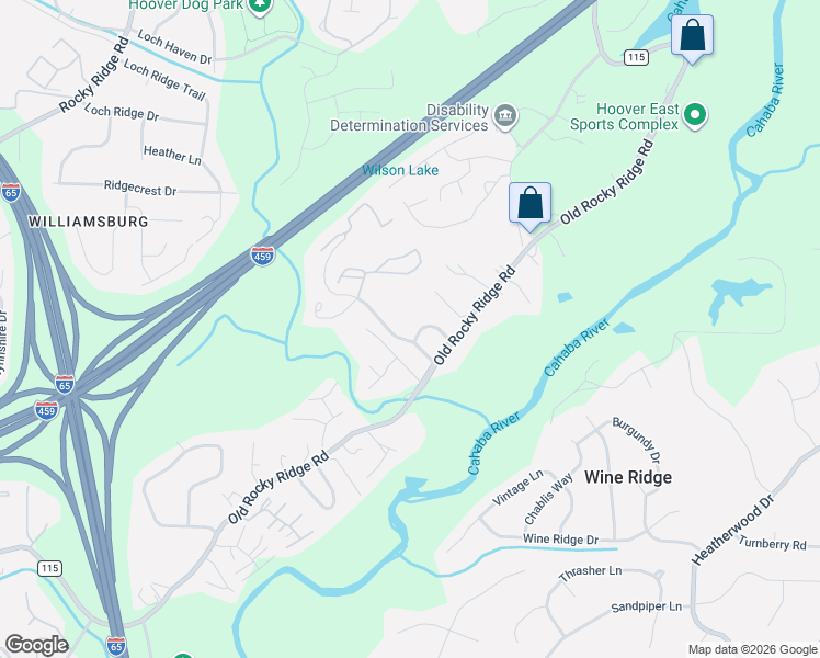 map of restaurants, bars, coffee shops, grocery stores, and more near 3762 Chestnut Ridge Lane in Birmingham