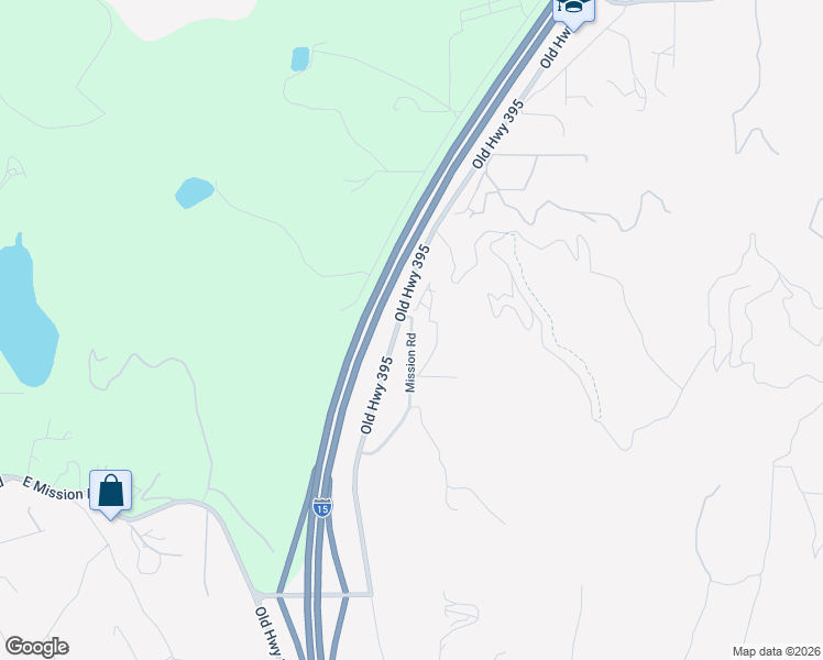 map of restaurants, bars, coffee shops, grocery stores, and more near Mission Road in Fallbrook