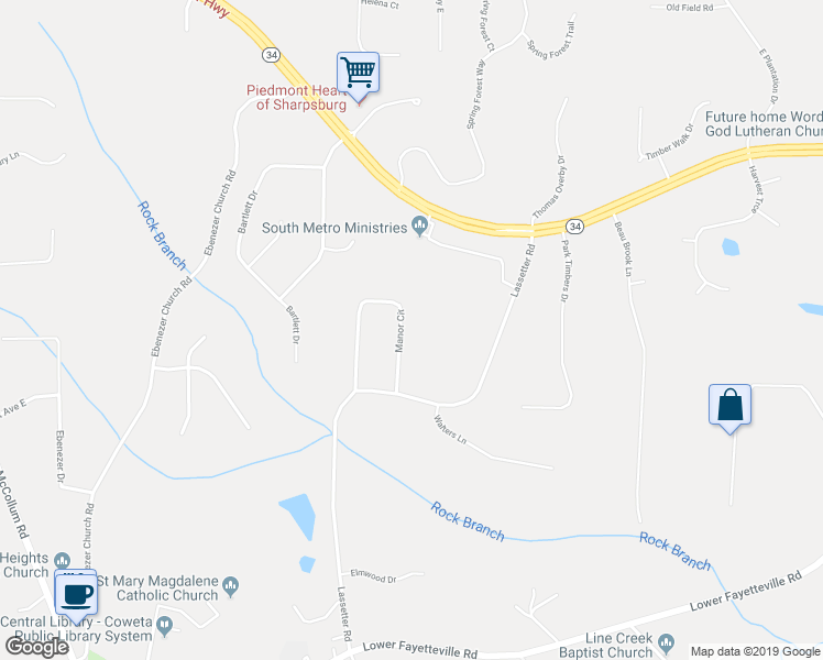 map of restaurants, bars, coffee shops, grocery stores, and more near 45 Manor Circle in Sharpsburg