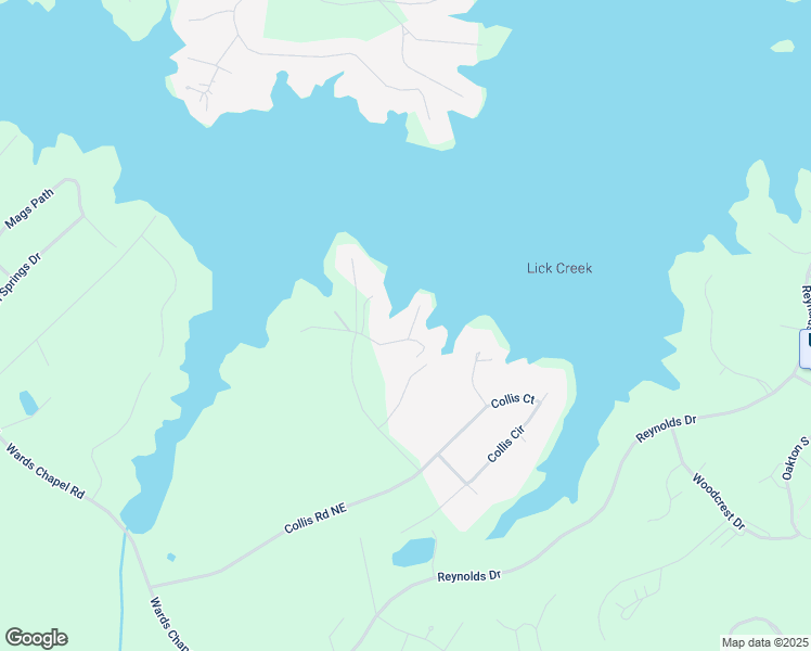 map of restaurants, bars, coffee shops, grocery stores, and more near 101 South Bay Road in Eatonton