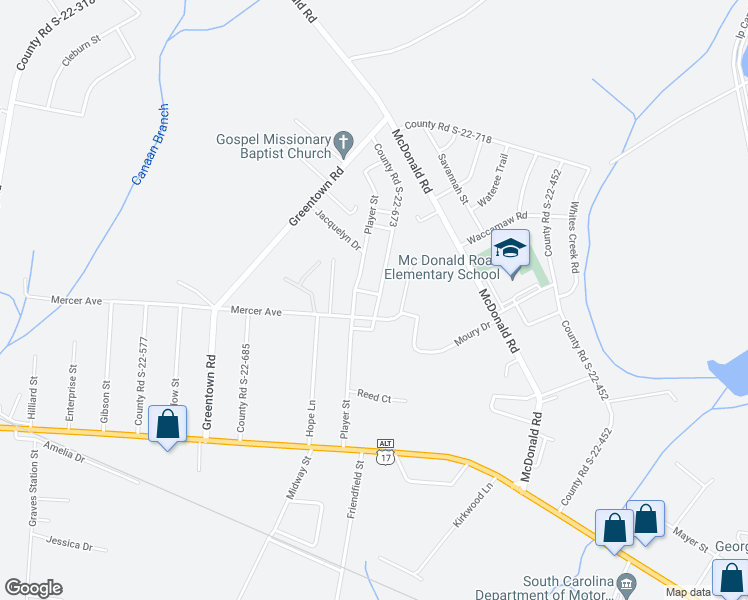 map of restaurants, bars, coffee shops, grocery stores, and more near 11 County Road S-22-674 in Georgetown