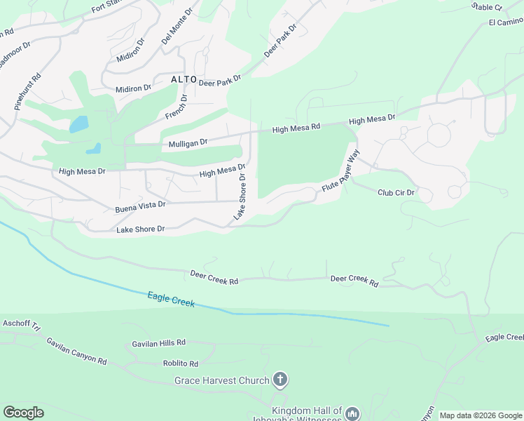 map of restaurants, bars, coffee shops, grocery stores, and more near 105 Lake Shore Court in Alto