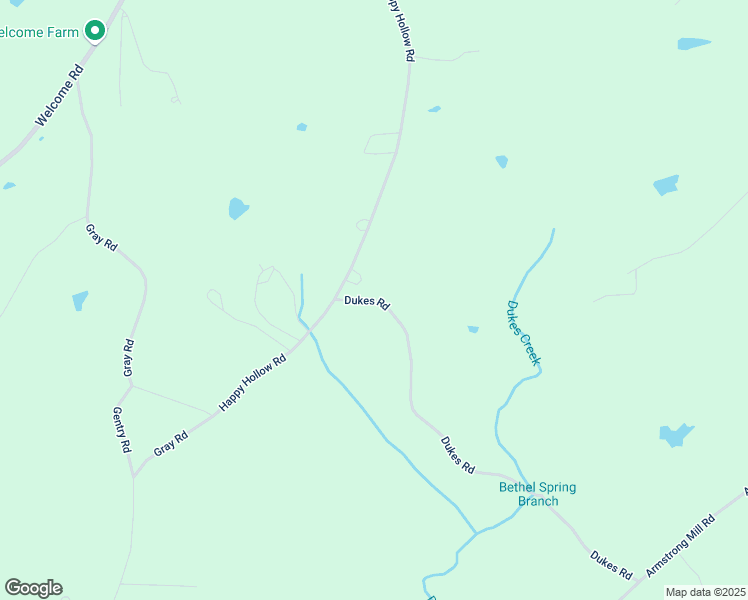 map of restaurants, bars, coffee shops, grocery stores, and more near 60 Dukes Road in Roopville