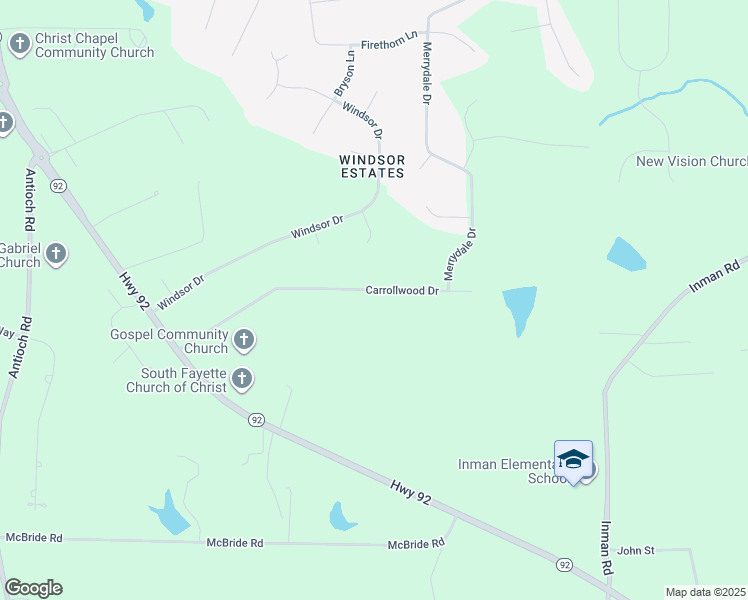 map of restaurants, bars, coffee shops, grocery stores, and more near 132 Carrollwood Drive in Fayetteville