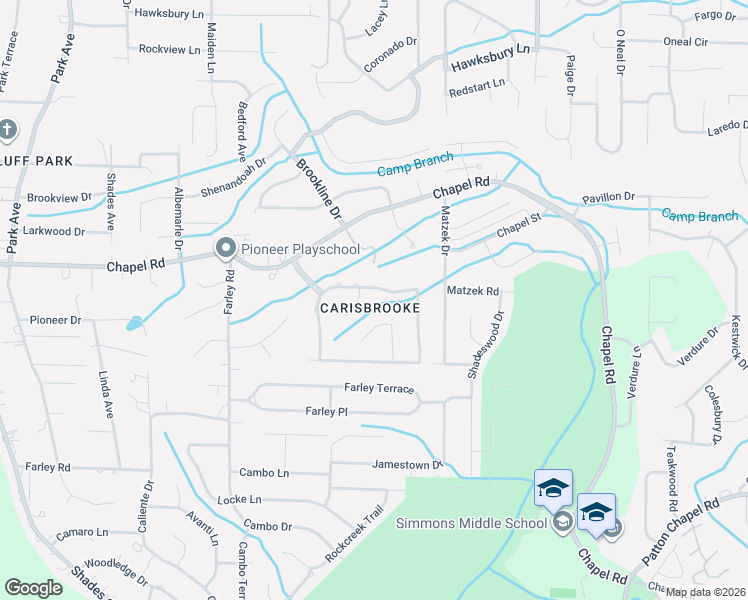 map of restaurants, bars, coffee shops, grocery stores, and more near 3825 Carisbrooke Circle in Hoover