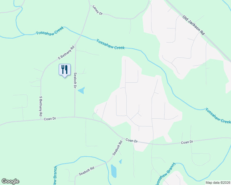 map of restaurants, bars, coffee shops, grocery stores, and more near 941 Besse Way in Locust Grove