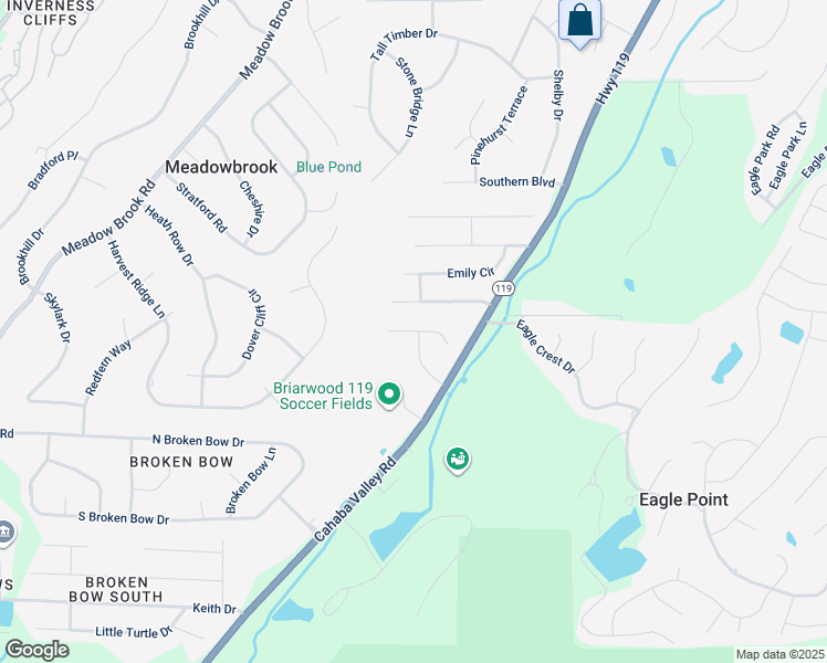 map of restaurants, bars, coffee shops, grocery stores, and more near 2226 Hearthwood Circle in Meadowbrook