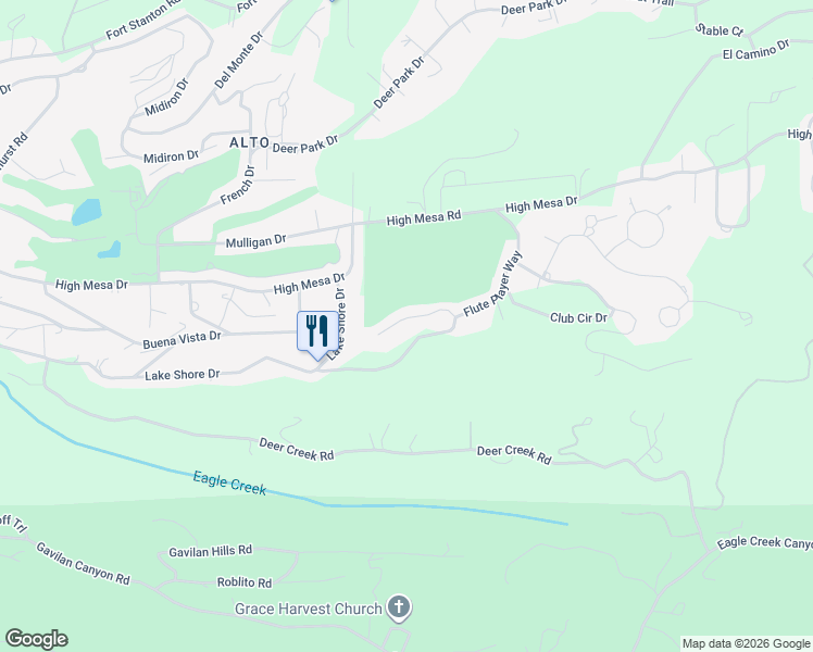 map of restaurants, bars, coffee shops, grocery stores, and more near Moon Dance Ridge in Alto