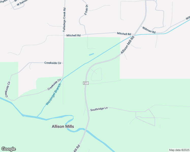 map of restaurants, bars, coffee shops, grocery stores, and more near 82 MOONLIGHT LN in Talladega