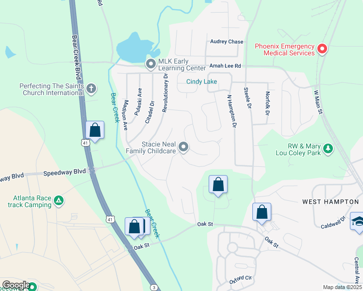 map of restaurants, bars, coffee shops, grocery stores, and more near 977 Revere Way in Hampton