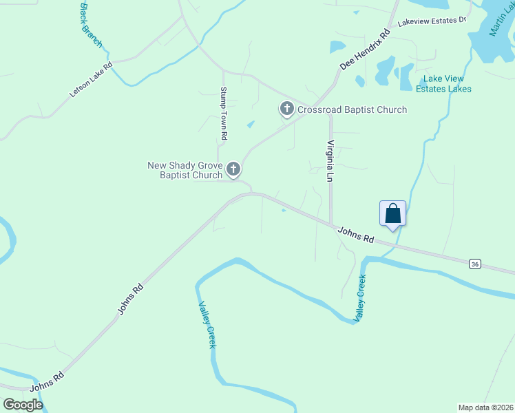 map of restaurants, bars, coffee shops, grocery stores, and more near 6110 Johns Road in Bessemer