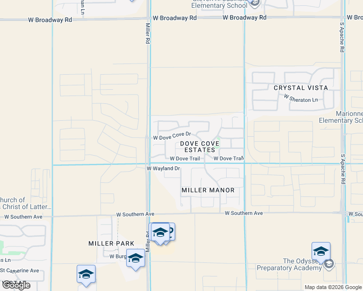 map of restaurants, bars, coffee shops, grocery stores, and more near 25000 West Dove Ridge in Buckeye