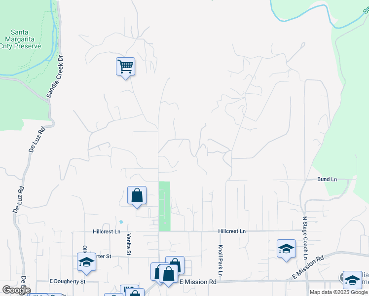 map of restaurants, bars, coffee shops, grocery stores, and more near 973 Quail Creek Road in Fallbrook