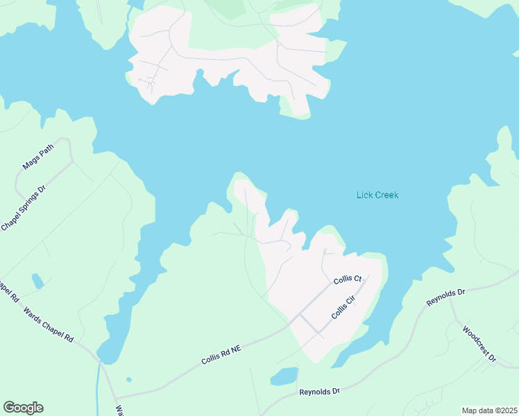 map of restaurants, bars, coffee shops, grocery stores, and more near 140 Collis Marina Road Northeast in Eatonton