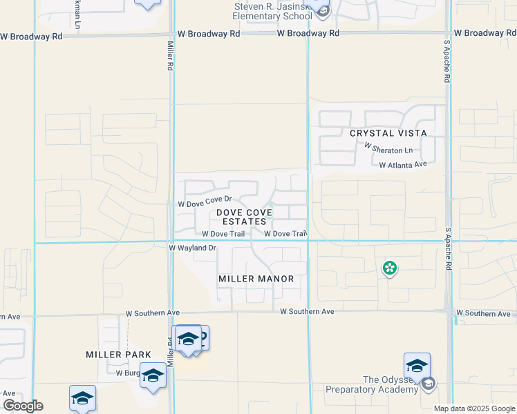 map of restaurants, bars, coffee shops, grocery stores, and more near 5442 S Dove Hollow in Buckeye
