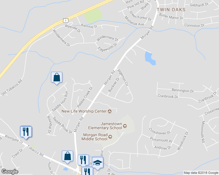 map of restaurants, bars, coffee shops, grocery stores, and more near 3517 Buckner Drive in Hephzibah