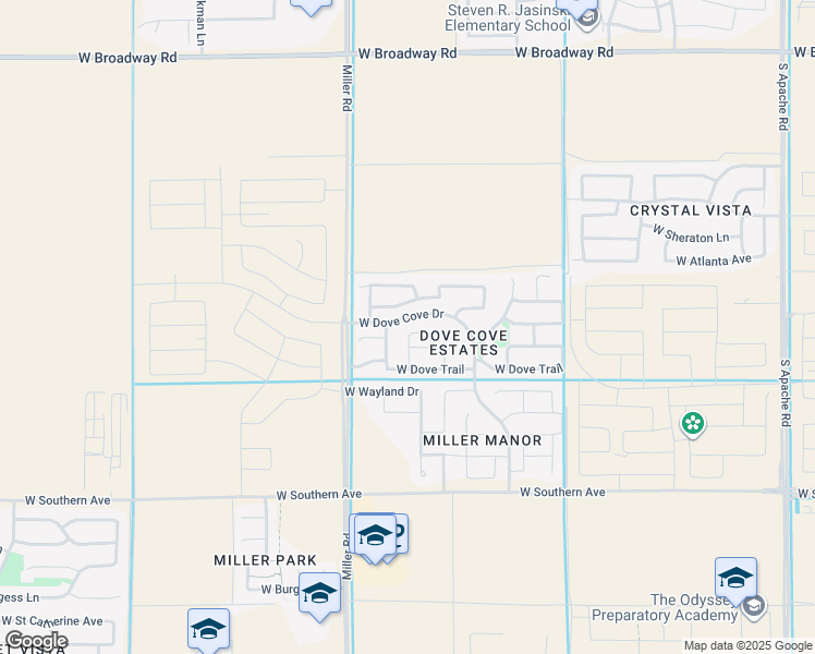 map of restaurants, bars, coffee shops, grocery stores, and more near 5434 South Dove Valley in Buckeye
