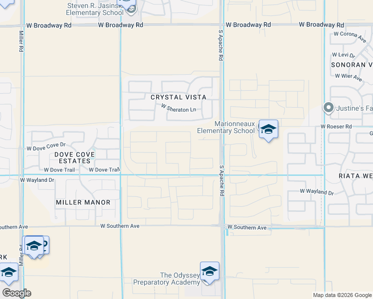 map of restaurants, bars, coffee shops, grocery stores, and more near 24337 West Grove Street in Buckeye