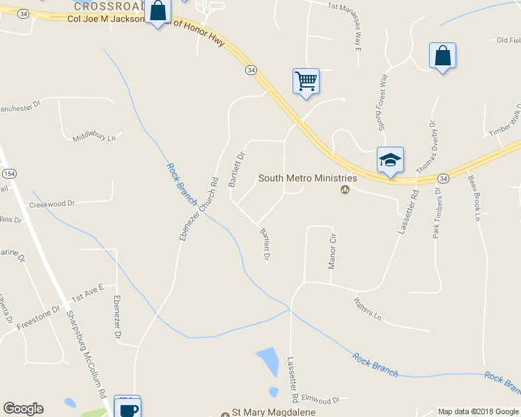 map of restaurants, bars, coffee shops, grocery stores, and more near 153 Bradford Station Drive in Sharpsburg