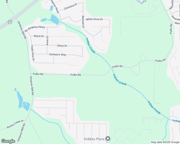 map of restaurants, bars, coffee shops, grocery stores, and more near 540 Pullin Road in McDonough