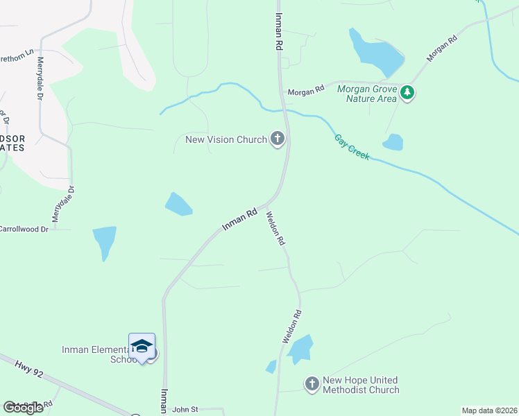 map of restaurants, bars, coffee shops, grocery stores, and more near 533 Inman Road in Fayetteville
