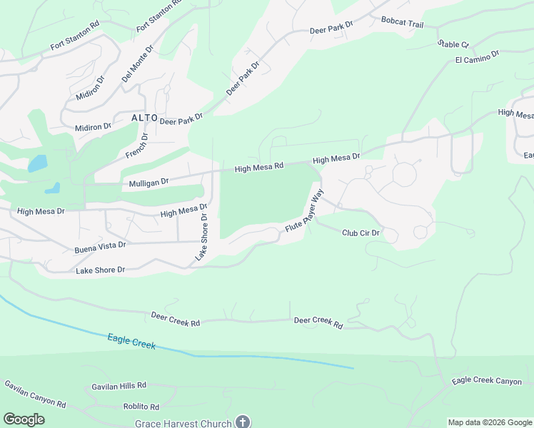 map of restaurants, bars, coffee shops, grocery stores, and more near 1221 High Mesa Road in Alto