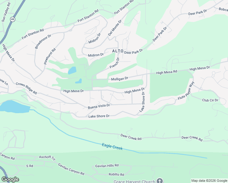map of restaurants, bars, coffee shops, grocery stores, and more near 800 High Mesa Drive in Alto