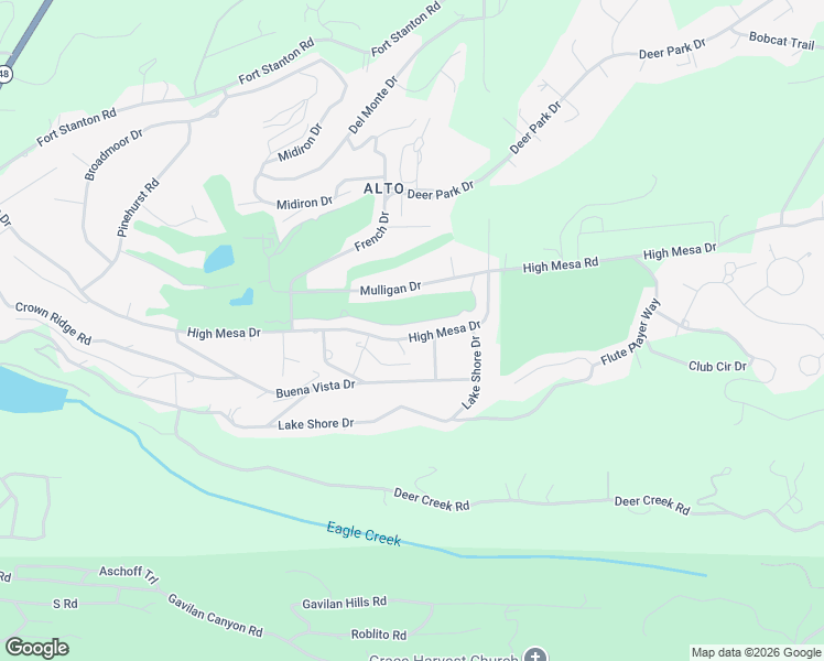 map of restaurants, bars, coffee shops, grocery stores, and more near 800-810 High Mesa Drive in Alto