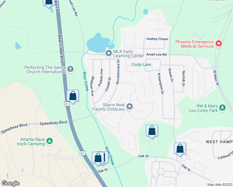 map of restaurants, bars, coffee shops, grocery stores, and more near 173 Revolutionary Drive in Hampton