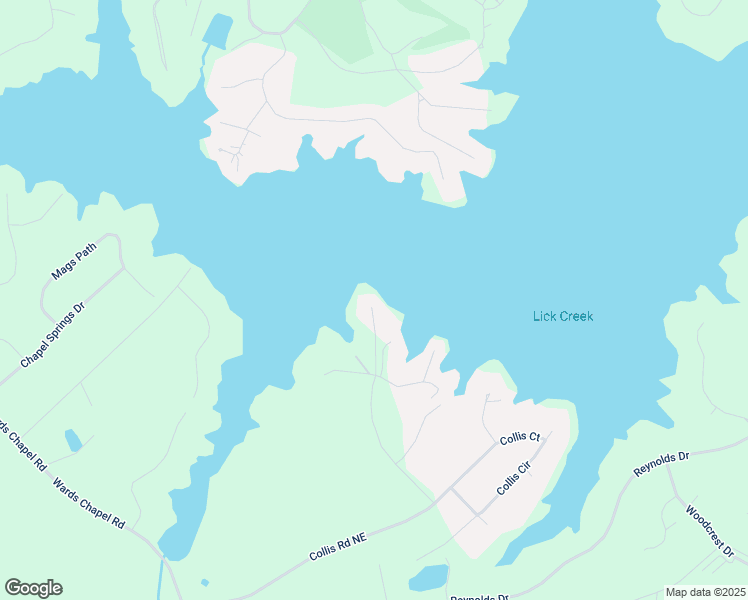 map of restaurants, bars, coffee shops, grocery stores, and more near 151 Collis Marina Road Northeast in Eatonton